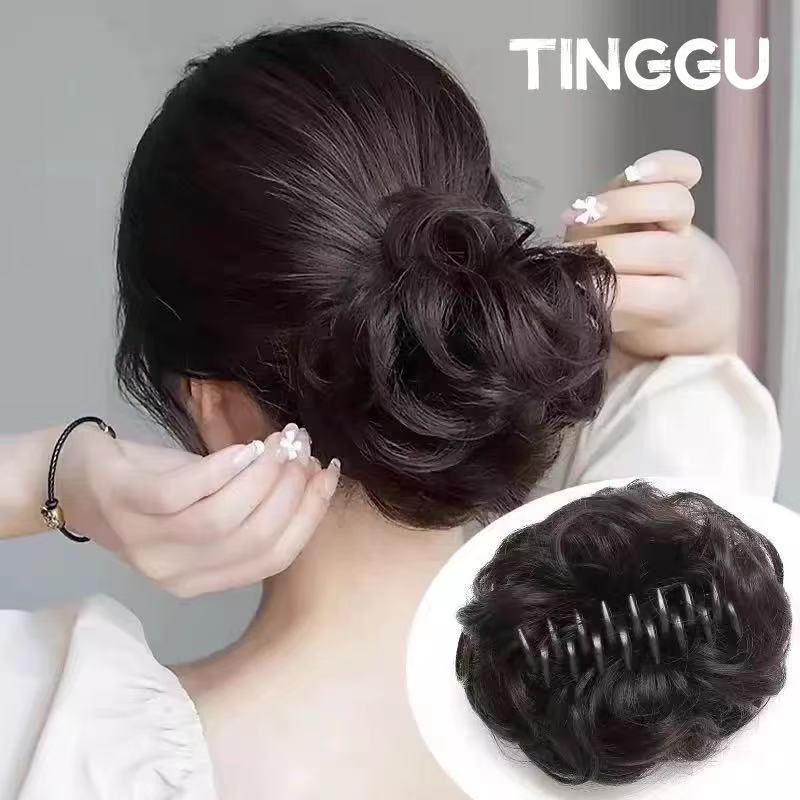 🔥พร้อมส่ง🔥เสริมดังโงะแบบคาด วิกผมซาลาเปาถักและแฮร์พีชหางม้าต่ำ กิ๊บต่อผม เครื่องประดับผม สไตล์จีนสำหรับผู้หญิง