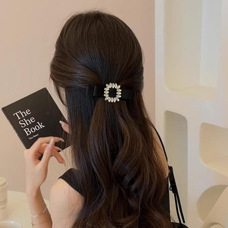 ยางรัดผมแฟชั่น korea ยางรัดผม ประดับคริสตัล ทำด้วยมือ จัดส่งจากประเทศไทย - รูปที่ 2