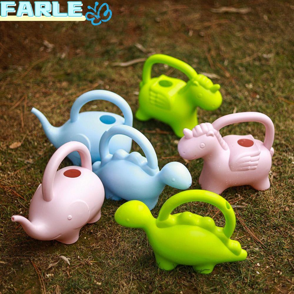 FARL บัวรดน้ําการ์ตูน, สีลูกกวาดทนทานเด็กรดน้ําสามารถ, การ์ตูนสัตว์รูปร่างพร้อมที่จับหม้อรดน้ําต้นไม้แบบพกพา