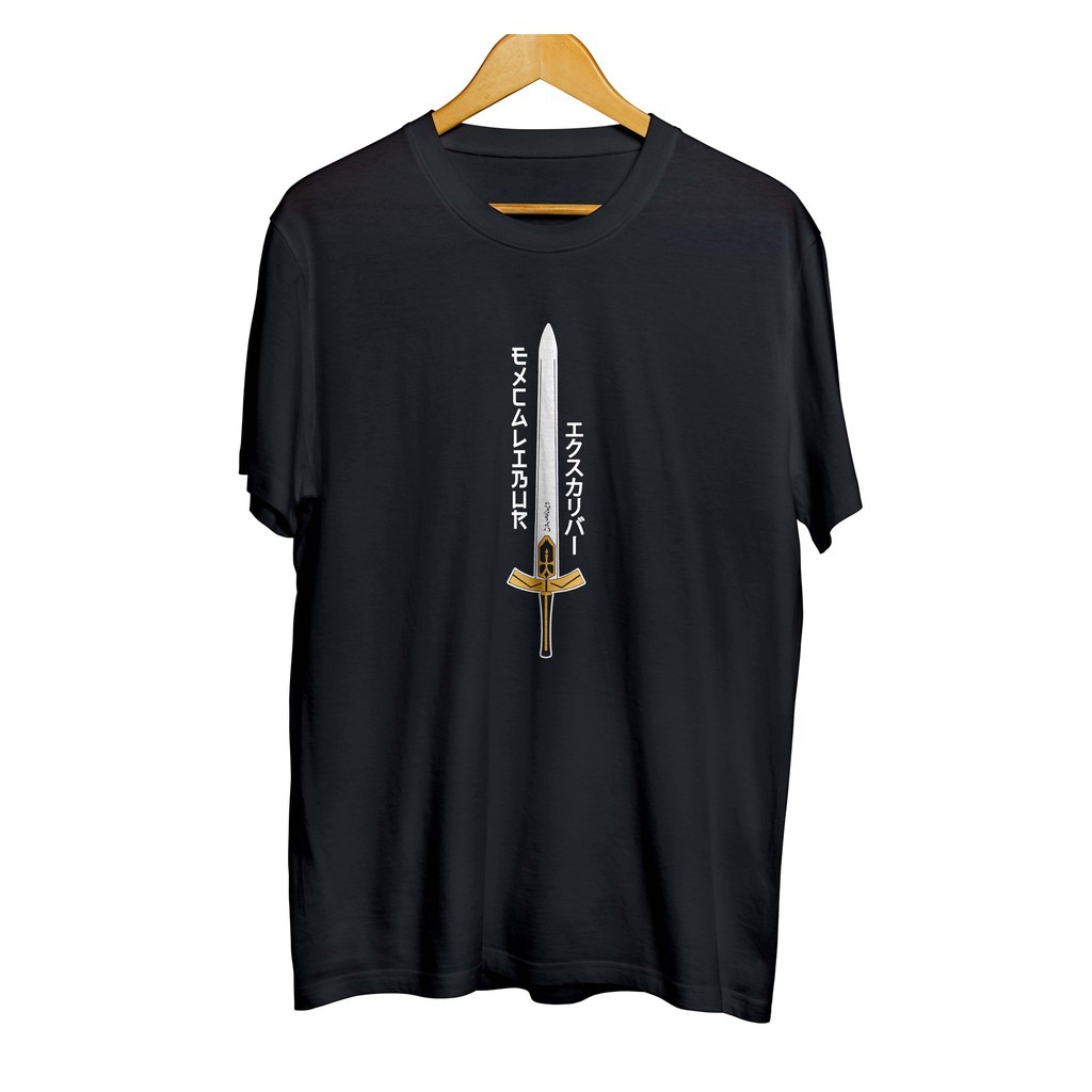 Baju EXCALIBUR อะนิเมะ distro เสื้อยืด FATE ZERO เสื้อยืดแขนสั้นผ้าฝ้าย