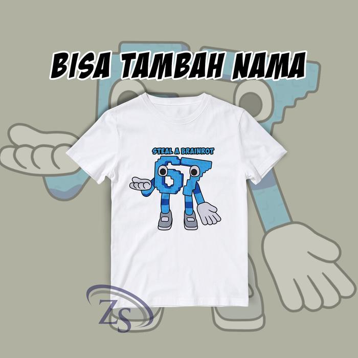 เสื้อยืดเด็ก Roblox six seven  ROBLOX 67 KID STEAL A BRAINROT  ROBLOX COTTON  100-150㎝ Roblox 67 Six