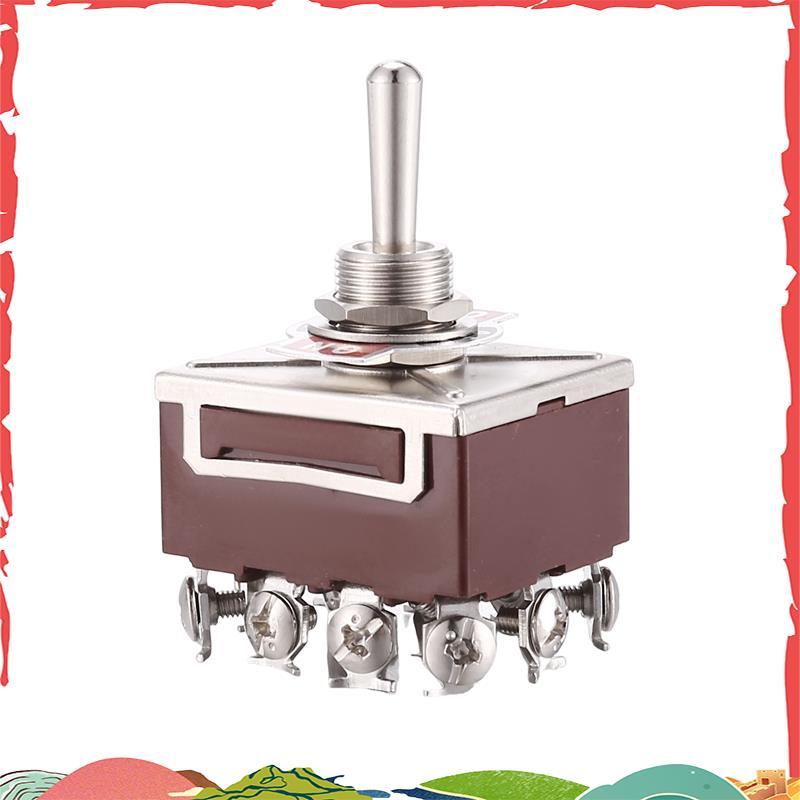 AC 380V 10A เปิด/ปิด/ON 3 ตําแหน่ง 12 Pin Latching Toggle Switch 4PDT