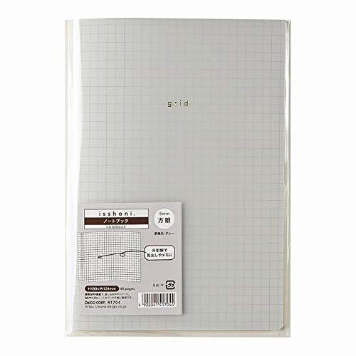 Daigo isshoni. Notebook B6 Grid Clear R1704, Japan Journal Stationery