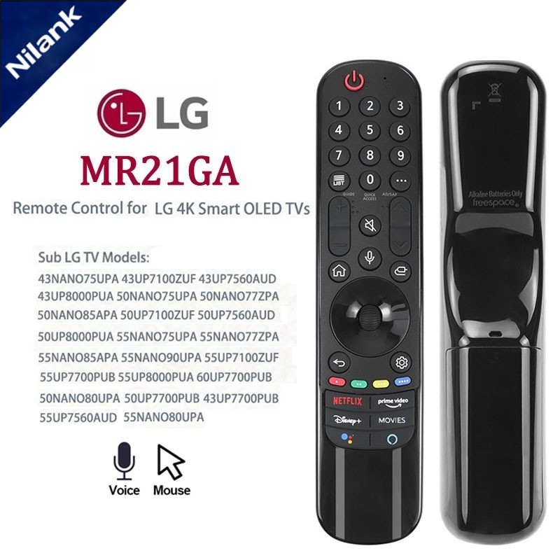 NiLANK Magic รีโมท Remote รีโมททีวี LG AN-MR21GA ควบคุมด้วยเสียง+เมาส์ สำหรับทีวี 4K QLED OLED UHD A