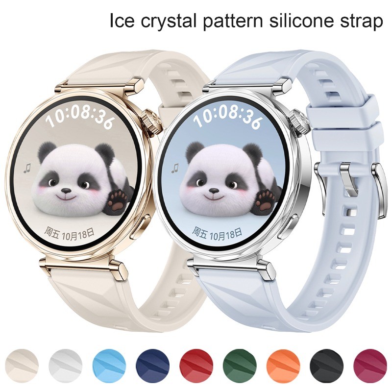 18 มม.สายซิลิโคนอ่อนนุ่มสําหรับนาฬิกา Huawei GT6 41 มม.กีฬา Breathable เปลี่ยนสําหรับ Huawei นาฬิกา GT 4/GT5 41 มม.สายรัดข้อมือ