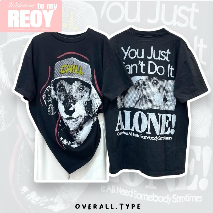 เสื้อยืดแฟชั่นเกาหลีสำหรับผู้หญิง ทำจากคอตตอน 100% คอวงกลม ทรงหลวม พร้อมลายพิมพ์ เสื้อลายหมา