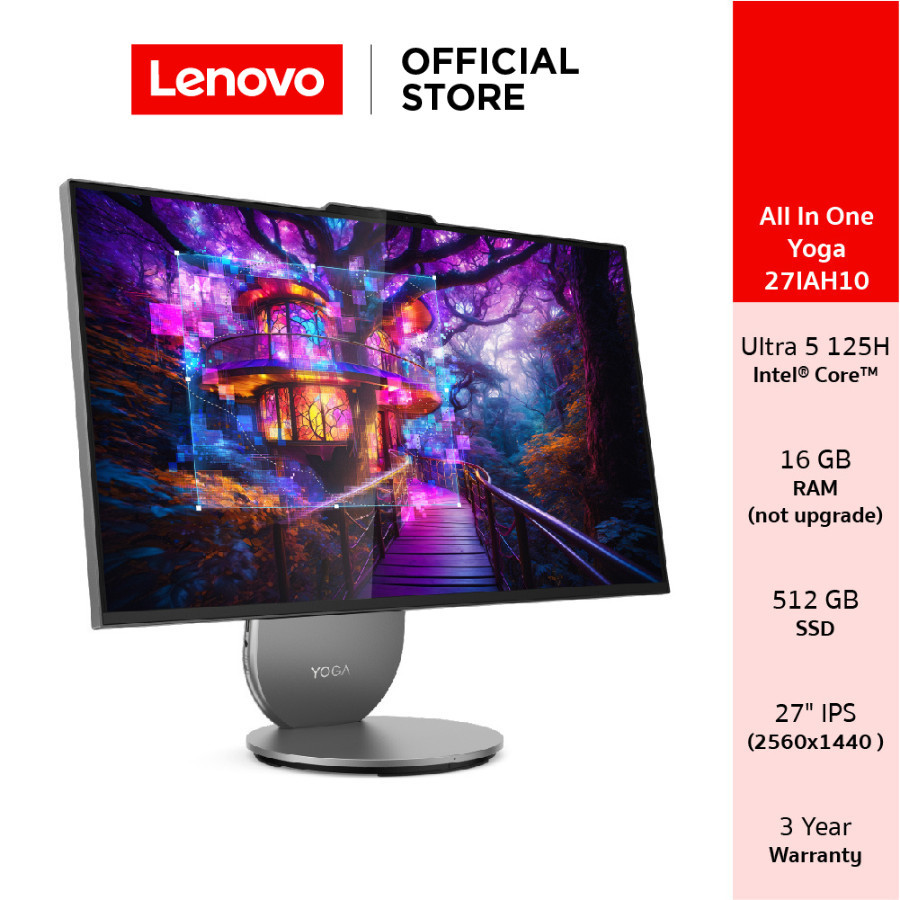 Lenovo Yoga AIO 27IAH10(F0J20009TA)Intel Ultra 2 125H 16GB SSD 512GB 27" IPS
