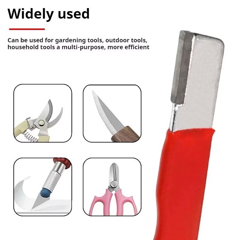 ZZ ✨COD✨เครื่องลับมีดครัวมืออาชีพ1ชิ้น-เหล็กทังสเตนด้วยหินลับเซรามิกเพชรสําหรับใบมีดทั้งหมดรวมกรรไกรทําสวนที่จับกันลื่น - รูปที่ 5