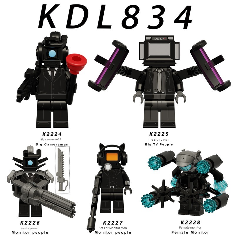 ตัวต่อ skibidi skibidi toilet กล้อง Man Monitor Man Toilet Man vs. Titan TV ซีซั่น 10 ประกอบบล็อกตัวต่อ Minifigure ของเล่น KDL834