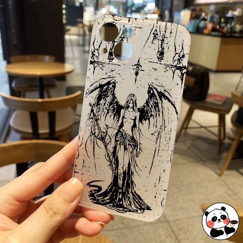 Cool Gothic Matte สําหรับ Honor X9D X9C สมาร์ท X9 X7D X7C X7B Magic 8 7 Pro 6 Pro 5 Pro 4 Lite 5G 4G 4G น่ารัก Angel นุ่มกันกระแทก Frosted เคสโทรศัพท์