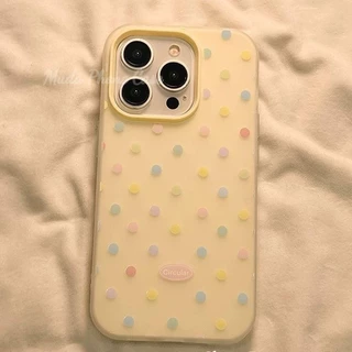 🔥MUDA🔥จุดสีเคสโทรศัพท์สําหรับ iPhone 11ProMax 17 12Pro 13 14 15Pro Max 13 11 16Pro เคส หญิงคนรักเพื่อนฝาครอบโทรศัพท์