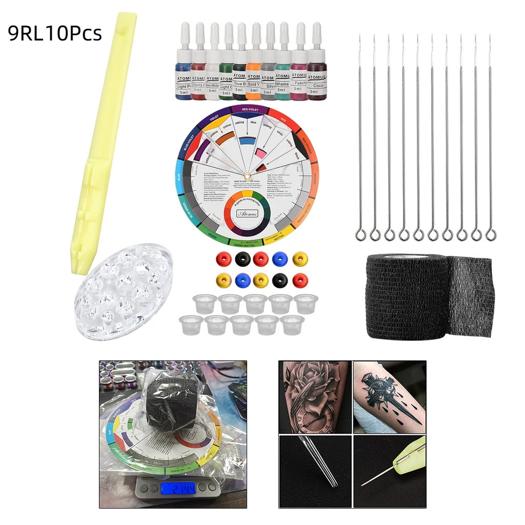 Hand Poke และ Stick Kit Diy Supply Ink Needle Set สําหรับ Body