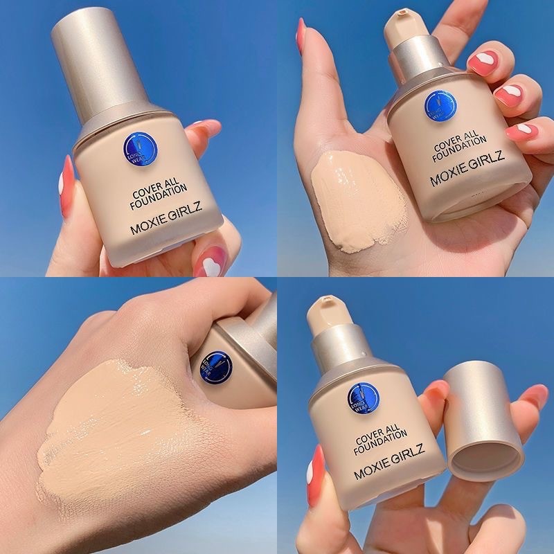 ขายร้อน [ราคาส่ง] Mousse Girl Holding Makeup Clear Skin Nourishing Liquid Foundation คอนซีลเลอร์ Bri
