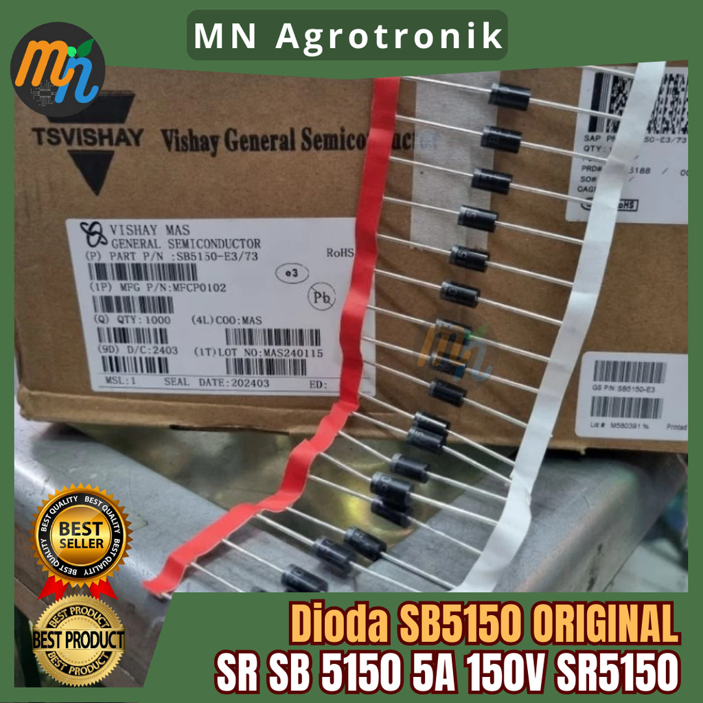 ไดโอดไดโอด SB5150 ต้นฉบับ SR SB 5150 5A 150V SR5150