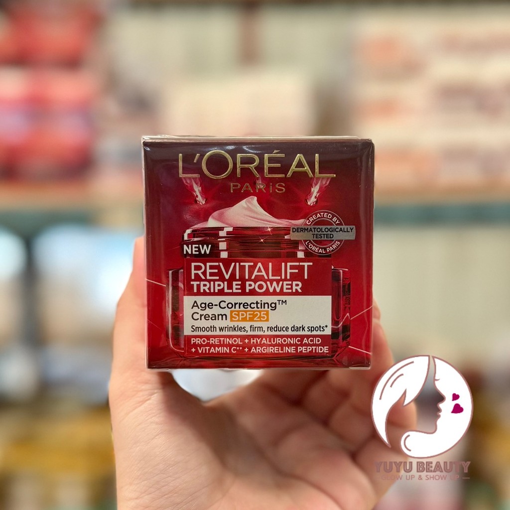 L'Oreal Paris Revitalift Triple Power Age-Correcting Cream SPF 25 50 Ml. เอจ-คอร์เรคติ้ง ครีม