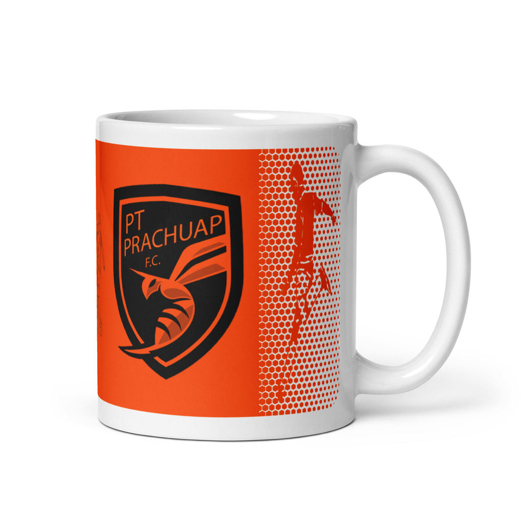 คูลเลอร์คิง PT Prachuap FC V2 แก้วกาแฟ 11 ออนซ์ สีขาว – เหมาะสำหรับชา กาแฟ และของขวัญ ของที่ระลึก