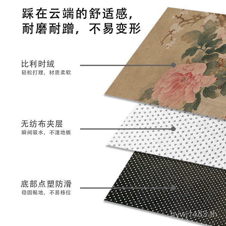 ครัวเรือนฟุตสไตล์ใหม่ข้างเตียงชั้นห้องนอนกํามะหยี่ทางเข้าประตูเบลเยียมห้องนอนรู้สึกสไตล์จีนพรีเมี่ยม