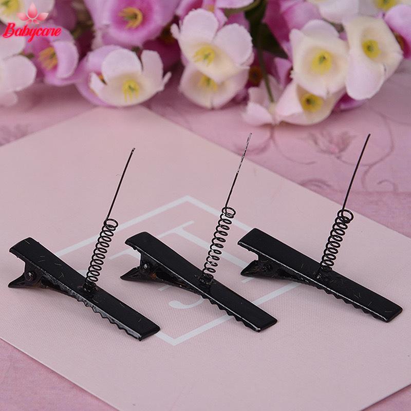 <BYCE-t> 10PCS 4 ซม.Blaโลหะกิ๊บเคล็ดลับฤดูใบไม้ผลิจระเข้คลิปสําหรับHandmade DIY Basic UniversalคลิปผมCreative Headwear