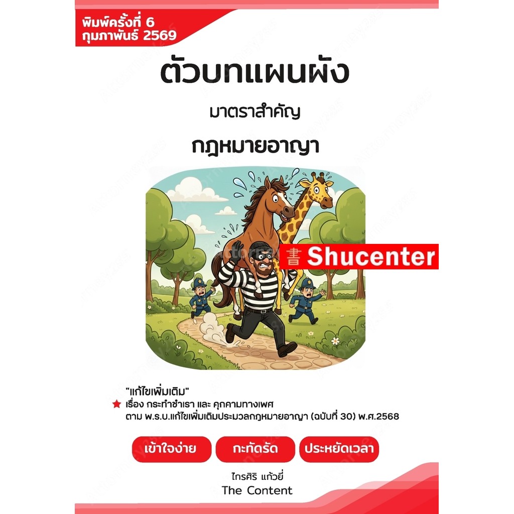 ตัวบทแผนผัง มาตราสำคัญ กฎหมายอาญา ไกรศิริ แก้วยี่