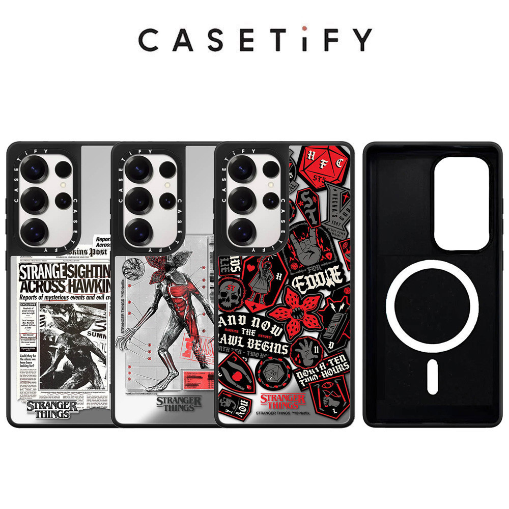 Monster News กระจกแม่เหล็กสําหรับ Samsung Galaxy S25 24 23 UItra S25 24 23 Plus กันกระแทกป้องกันปลอก