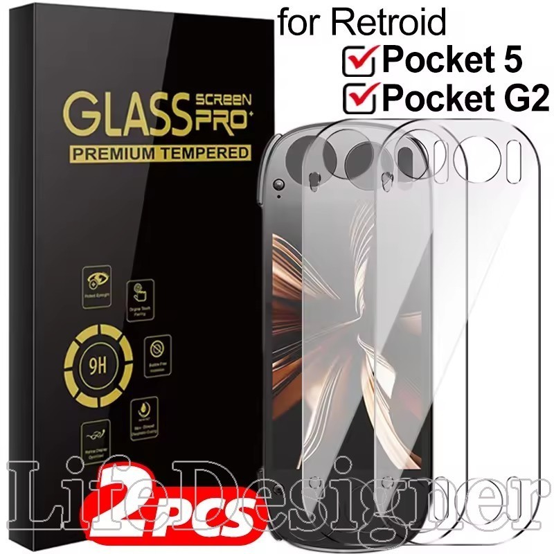 [LifeDesigner] For Retroid Pocket 5/G2 - ตัวป้องกันหน้าจอ Ultra HD - กระจกนิรภัยฝาครอบป้องกันรอยขีดข่วน