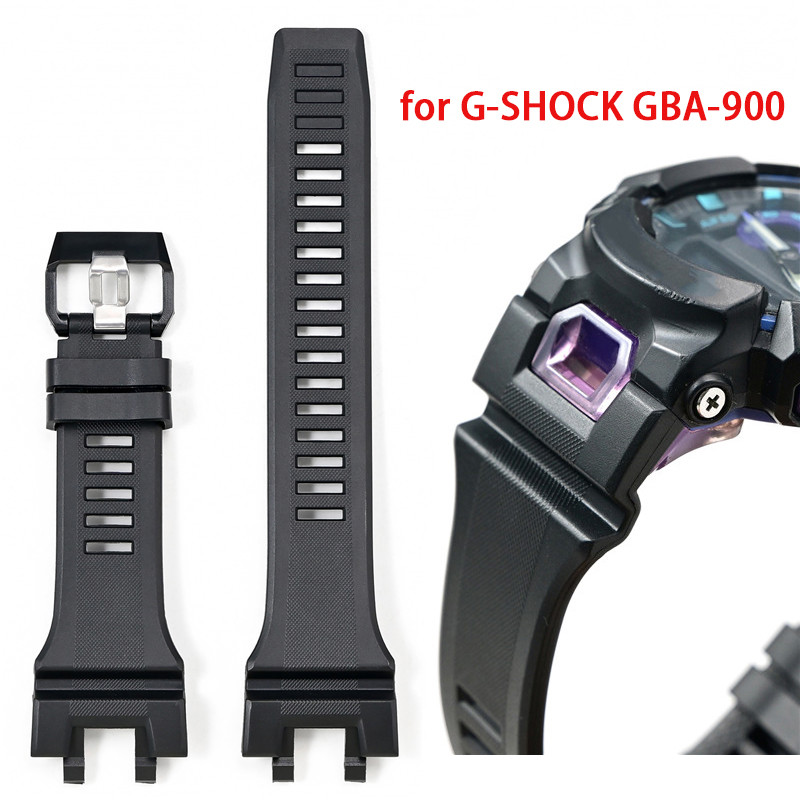 สําหรับ Casio G-SHOCK GBA-900-1/4A/7/CB/900RD เปลี่ยนผู้ชายสร้อยข้อมือยางเรซิ่นอุปกรณ์เสริมกีฬานาฬิกากันน้ํา