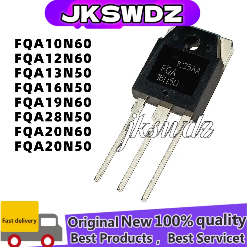 5PCS FQA10N60 FQA12N60 FQA13N50 FQA16N50 FQA19N60 FQA20N60 FQA28N50 TO-3P Field Effect ทรานซิสเตอร์