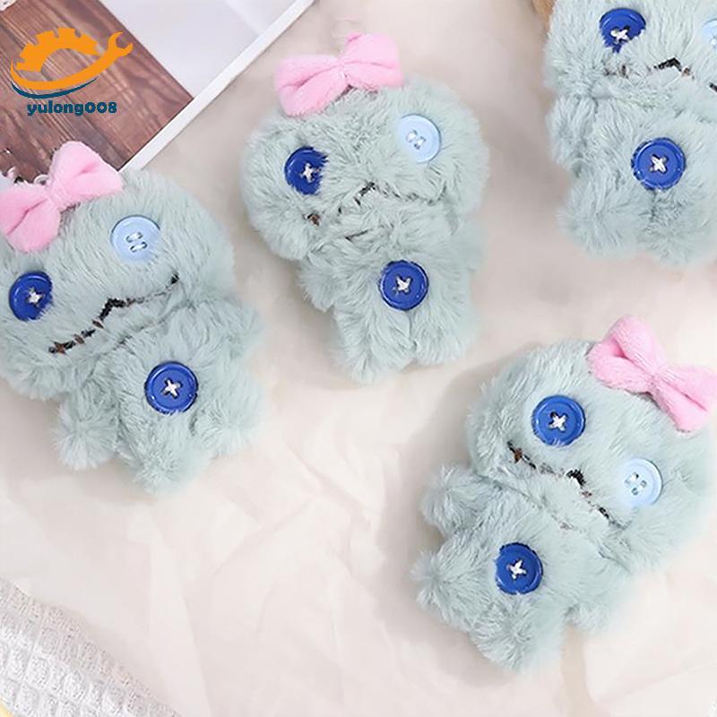 [MR] ตุ๊กตาโบว์ตุ๊กตาการ์ตูนของเล่นพวงกุญแจจี้กระเป๋าพร้อมปุ่ม DIY ของขวัญพวงกุญแจจี้น่ารักตุ๊กตาหวา