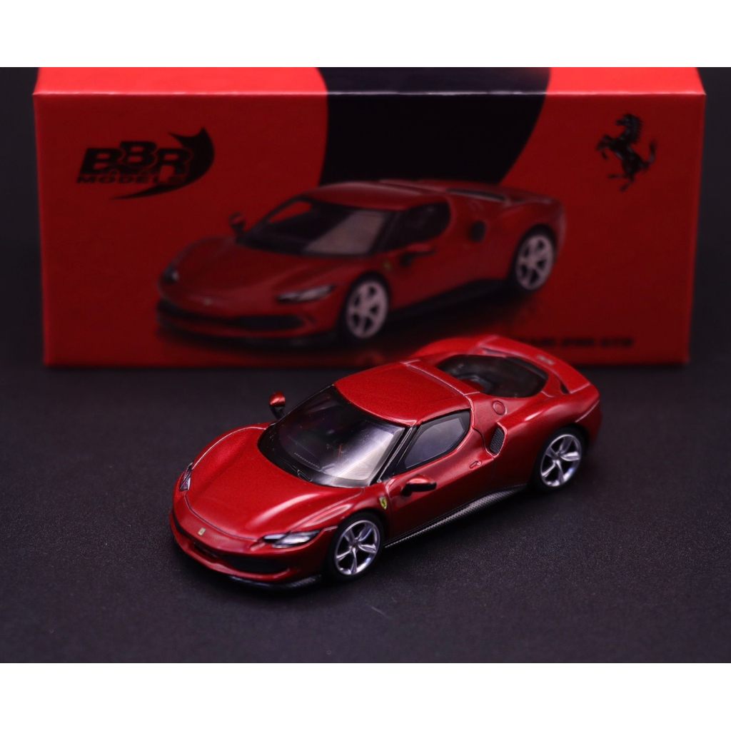 1/64 BBR Ferrari Ferrari 296 GTB Rosso Imola ยี่ห้อใหม่พร้อมสต็อกรุ่นรถโลหะผสมขายเป็นแบบขายเป็นแบรนด