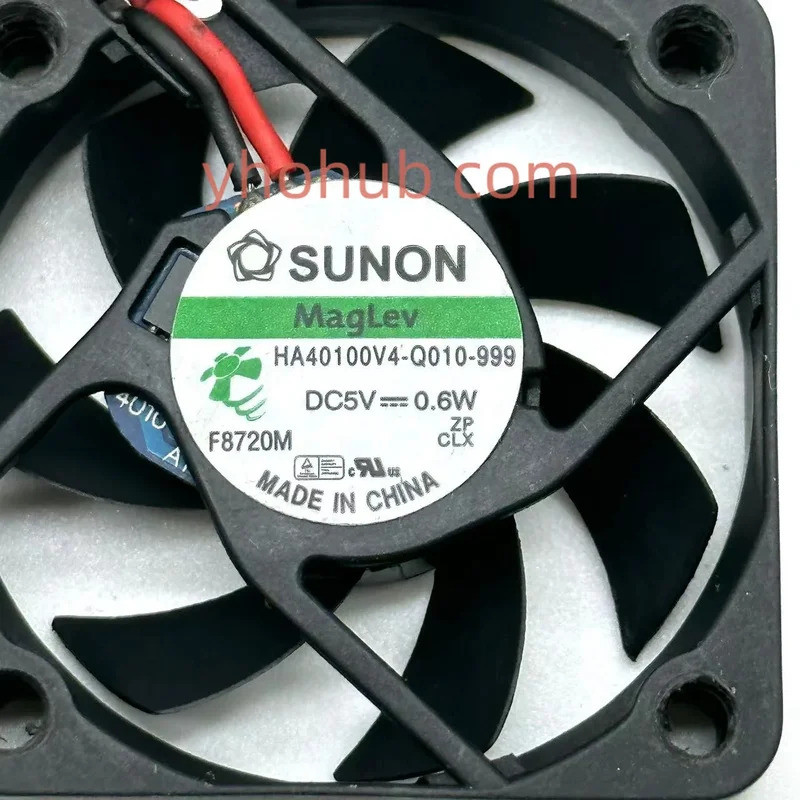 SUNON HA40100V4-Q010-999 DC 5V 0.6W 40x40x10mm พัดลมระบายความร้อนเซิร์ฟเวอร์