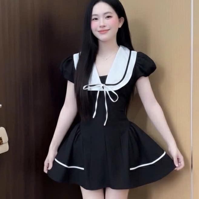 ชุดเดรสคอระบาย (H10) BIGSIZE 60-90kg