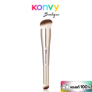 Oni Dual-Ended Foundation & Concealer Brush #Champagne แปรงแต่งหน้า 2 หัวโอนิ สีแชมเปญ ขนแปรงนุ่มแน่น.
