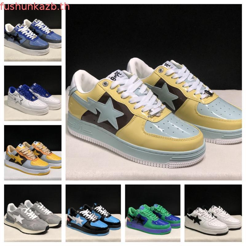 A Bathing Ape (BAPE) BAPE STA Lightning Star Low Cut รองเท้าลำลองรองเท้ากีฬาคู่