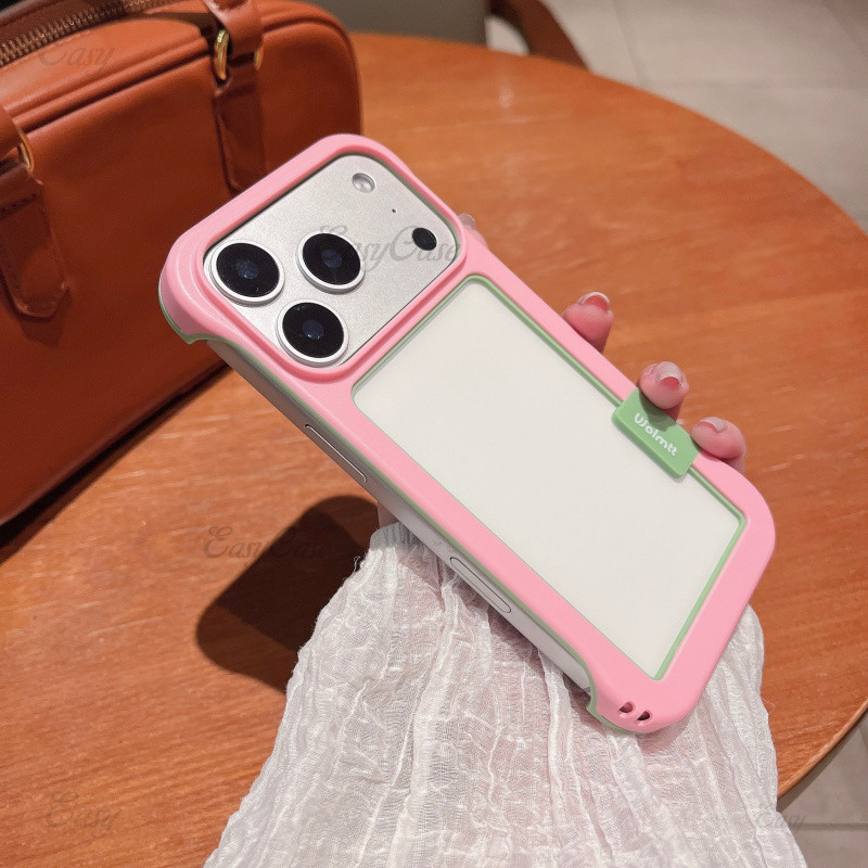 เคสโทรศัพท์ไร้ขอบกระจายความร้อนสีคู่สําหรับ 17 16 15 14 13 โปรแม็กซ์ ป้องกันการลื่นและป้องกันการตกกระแทกฝาหลัง