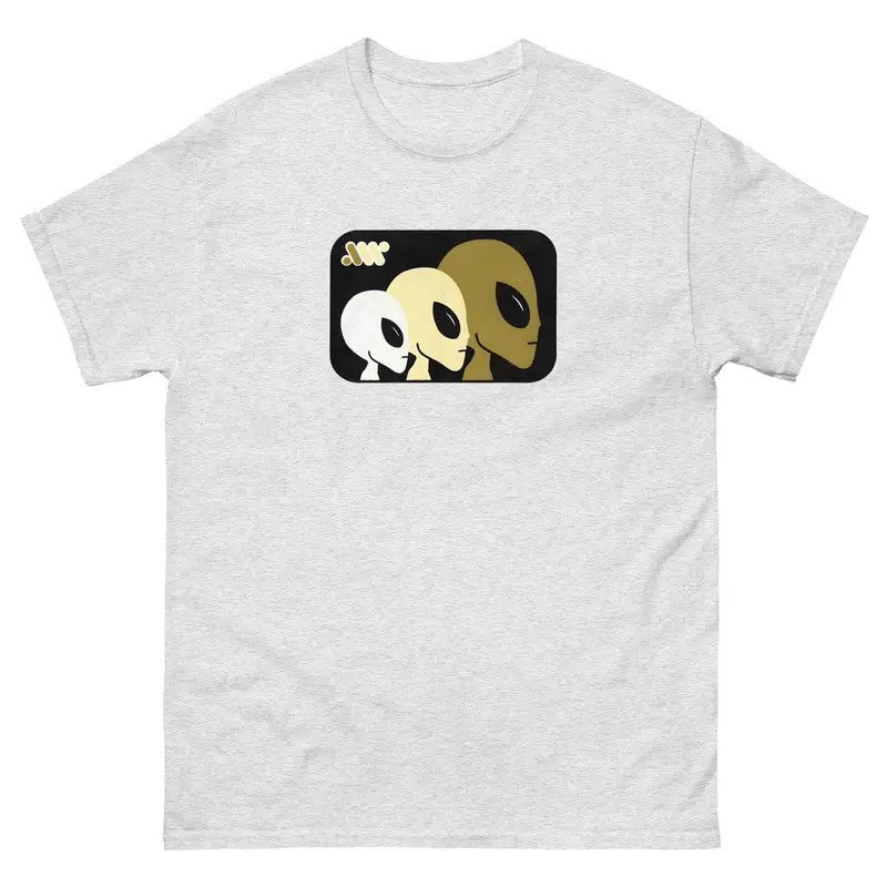 Alien Workshop Skateboard Three 3 Shirt Design T Alien Retro Skateboard