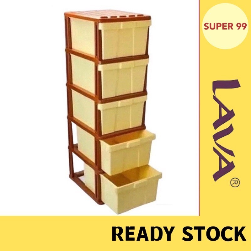 LAVA (5 Tier) Drawer / Century Drawer / Plastic Drawer DW9915
