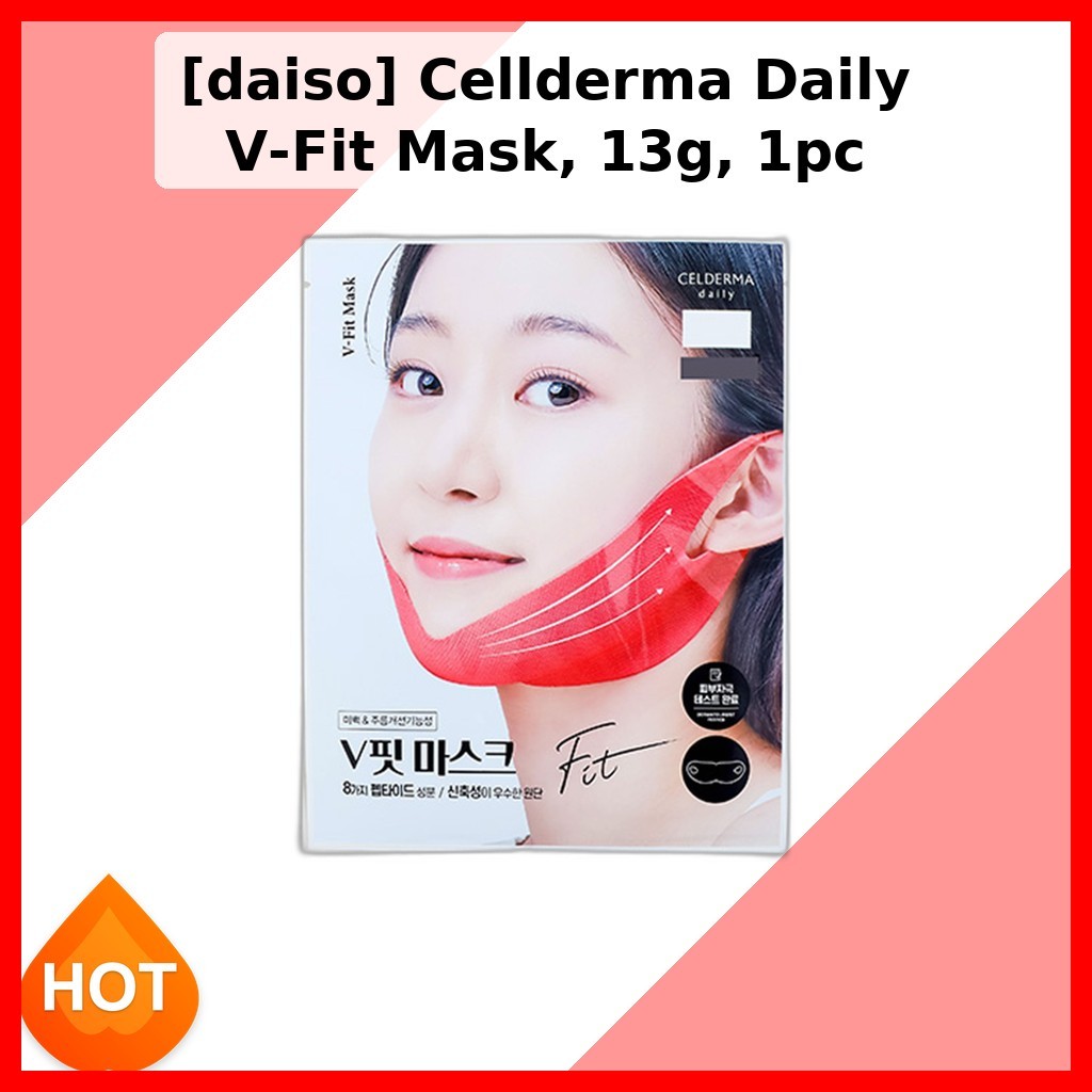 [daiso] Cellderma Daily V-Fit Mask, 13g, 1pc / Korean Mask / V-Shaped Contour / ของแท้ 100% โดย YOU_