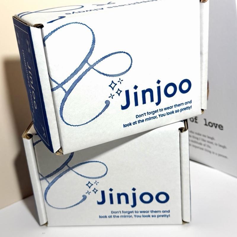 Jinjoo Post Box กล่องพัสดุ - Minimal Blue & White Mailing Box