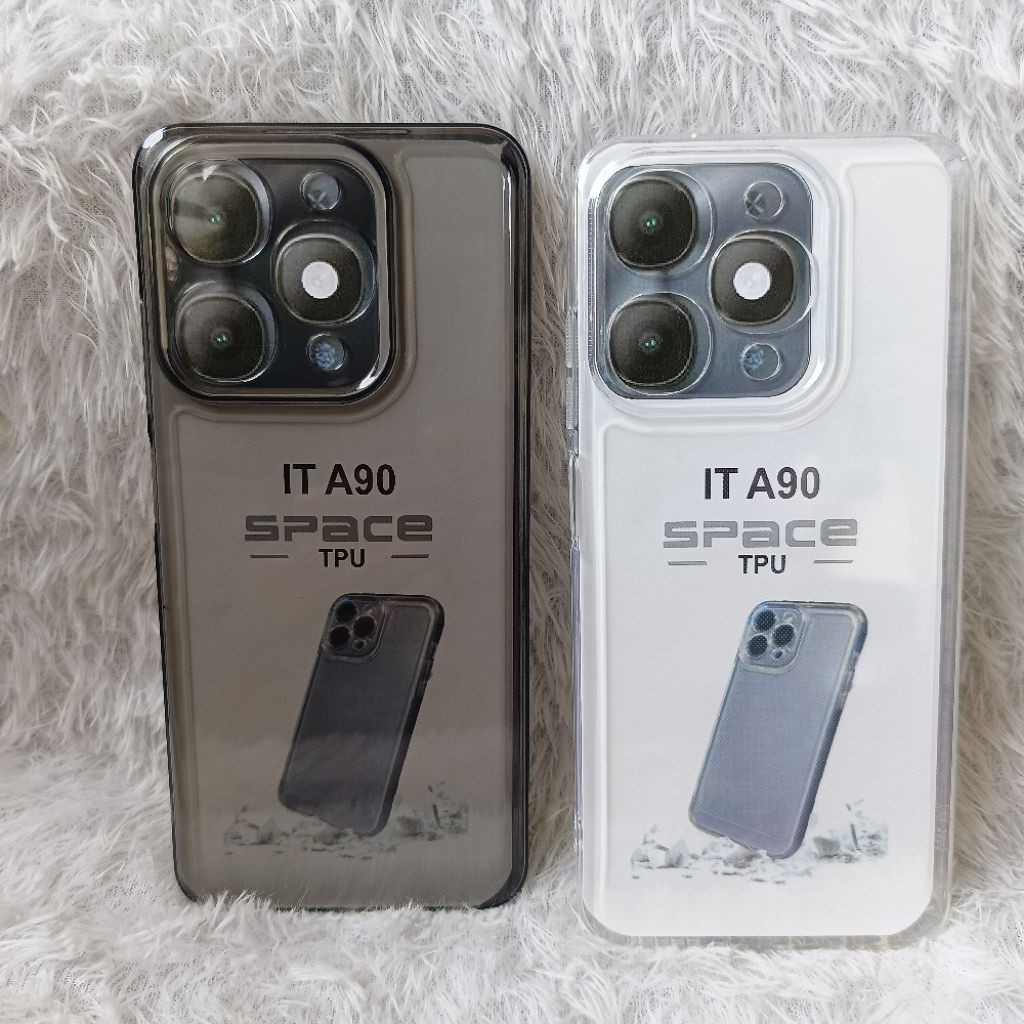 เคส Itel A90 ดั้งเดิมซิลิโคนใส TPU ป้องกันกล้อง