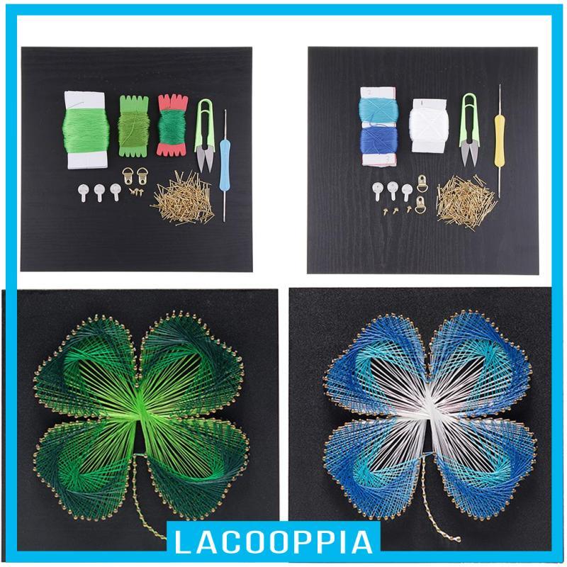 [Lacooppia] 30x30 ซม.Pin String Art Lucky ดอกไม้ diy ตกแต่ง String Art ชุดสําหรับผู้ใหญ่เด็กศิลปะและ