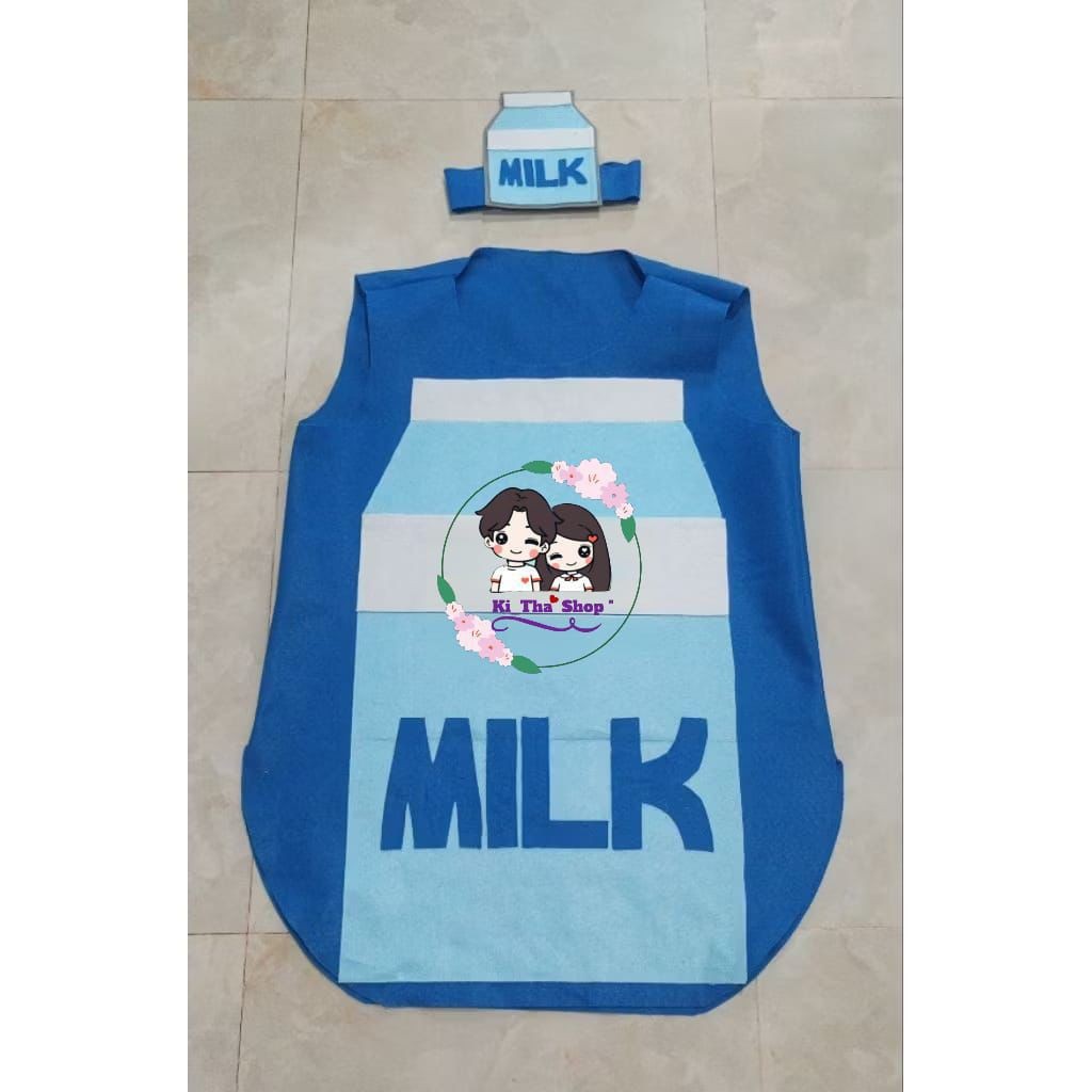 Ready Milk Flannel Character Costume ผ้าสักหลาด ชุดเต้น ชุดการแสดงศิลปะสิงหาคม