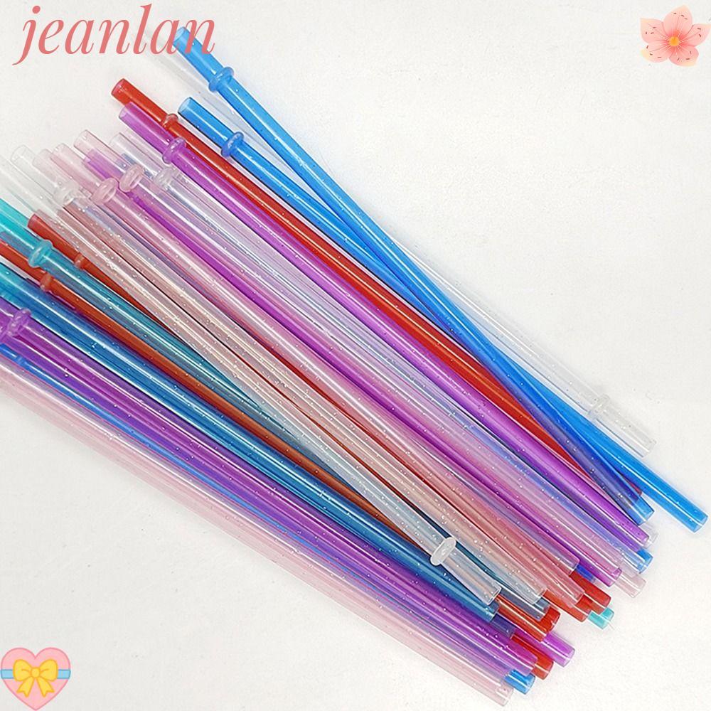 JLAN 1PC ผงทองหลอดพลาสติก,ถ้วยอุปกรณ์เสริมReusable Glitterฟาง,รถถ้วยฟางพร้อมแปรงทําความสะอาดแบบพกพาน