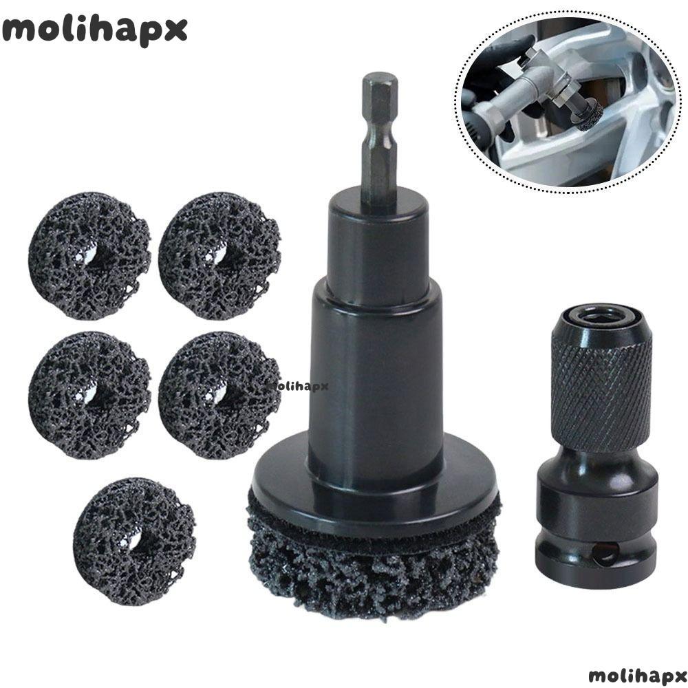 MOLIH สตั๊ดล้อและทําความสะอาดฮับ, Lug Nuts ทําความสะอาด Quick Rust Removal ดุมล้อ Resurfacing, แบบพกพาไดรฟ์หกเหลี่ยมเบรคแผ่นดิสก์เครื่องมือกําจัดสนิมสําหรับ Lug Studs และโรเตอร์