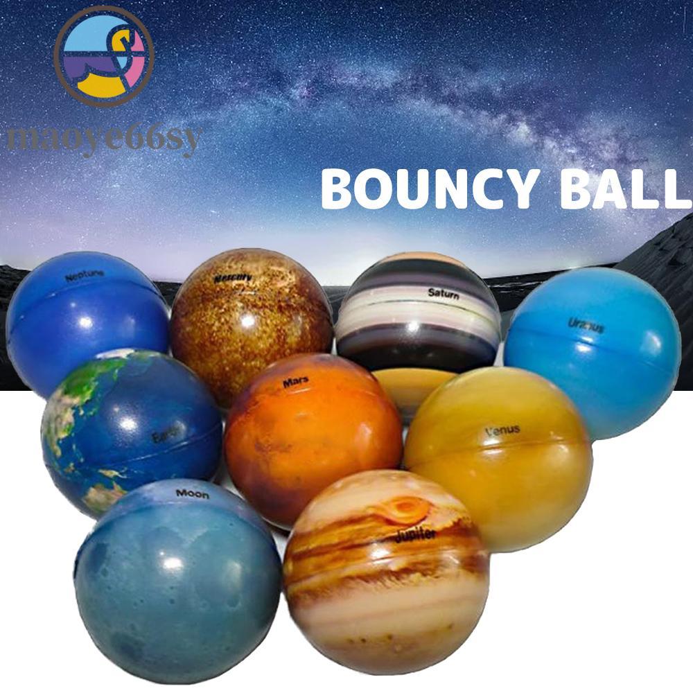 MAOYE66SY Moon Star Ball 6.3 ซม.ของเล่นเพื่อการศึกษาฟองน้ํา Ball ระบบพลังงานแสงอาทิตย์ความเครียดบรรเ