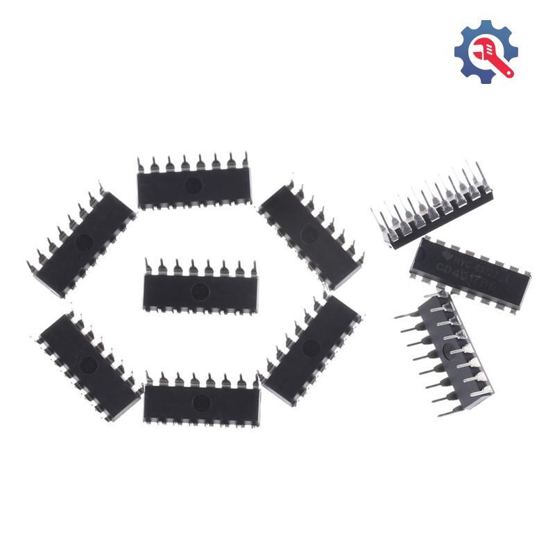 [GEX] 10 ชิ้น CD4017BE 4017 CD4017 Decade Counter Divider IC [TH]