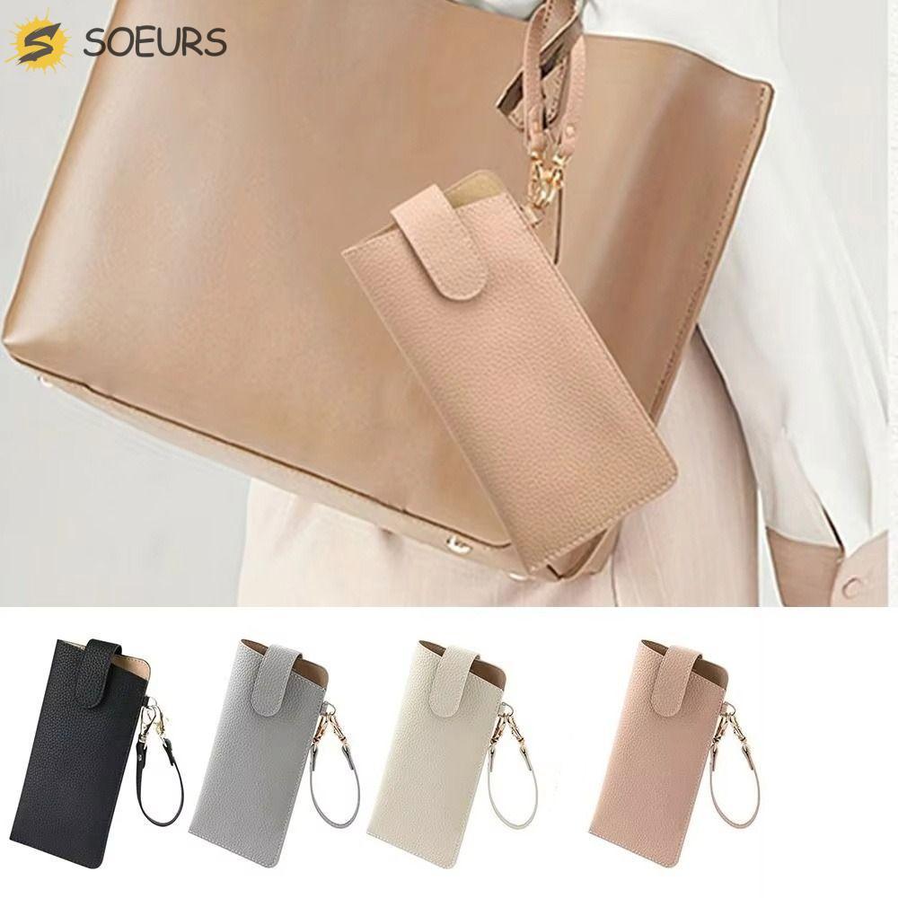 ถุงเก็บแว่นตา SURES แบบพกพา มีเชือกล็อก เพื่อกันฝุ่นและน้ำ สีทึบ สำหรับการจัดเก็บแว่นตาอย่างปลอดภัย