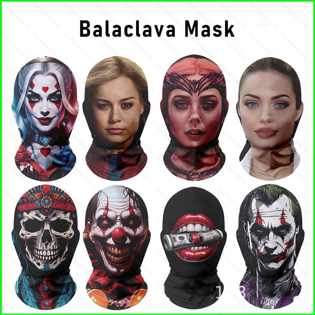 ชุดหน้าฮาโลวีน Spoof Star Venom Balaclava Mask Terror หน้ากากตลก Party Kobe Mbappe James Jordan Head