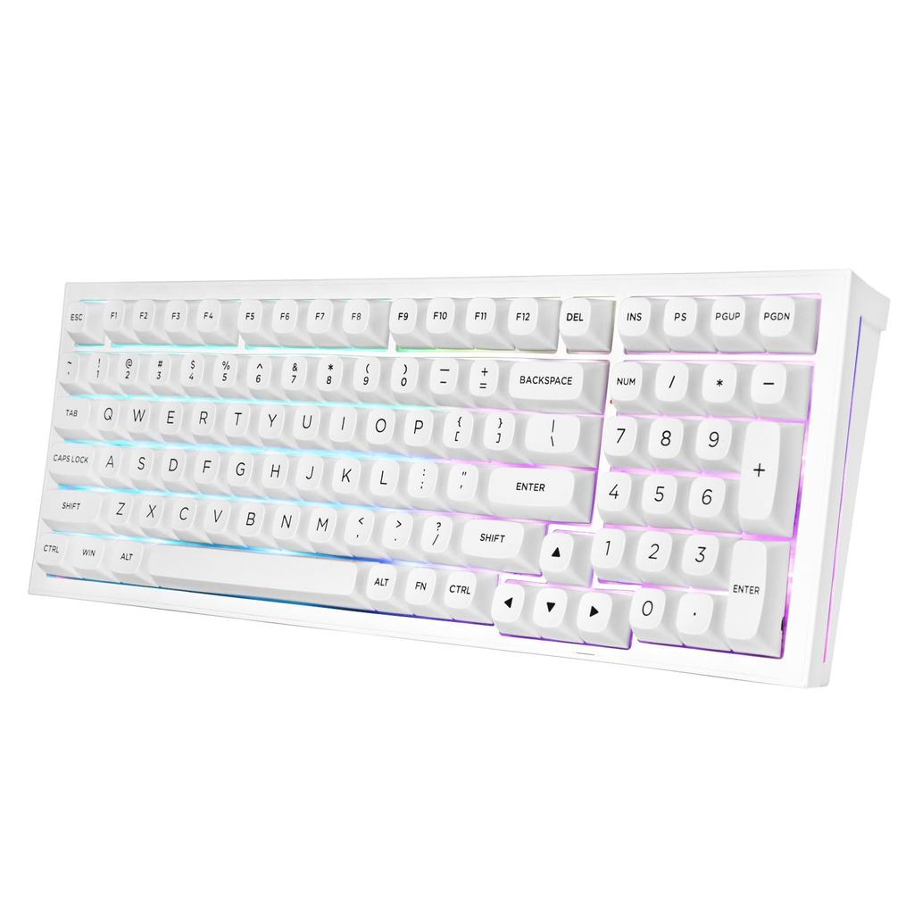 Redragon K723 Wireless Mechanical Gaming Keyboard - Silver Switch, 96% Compact with Numpad, Gasket M