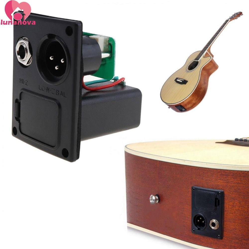 LUNANOVA Guitar Tuner System, EQ Equalizer LC-5/4 Band Acoustic Guitar Preamp, Amplifier Professiona