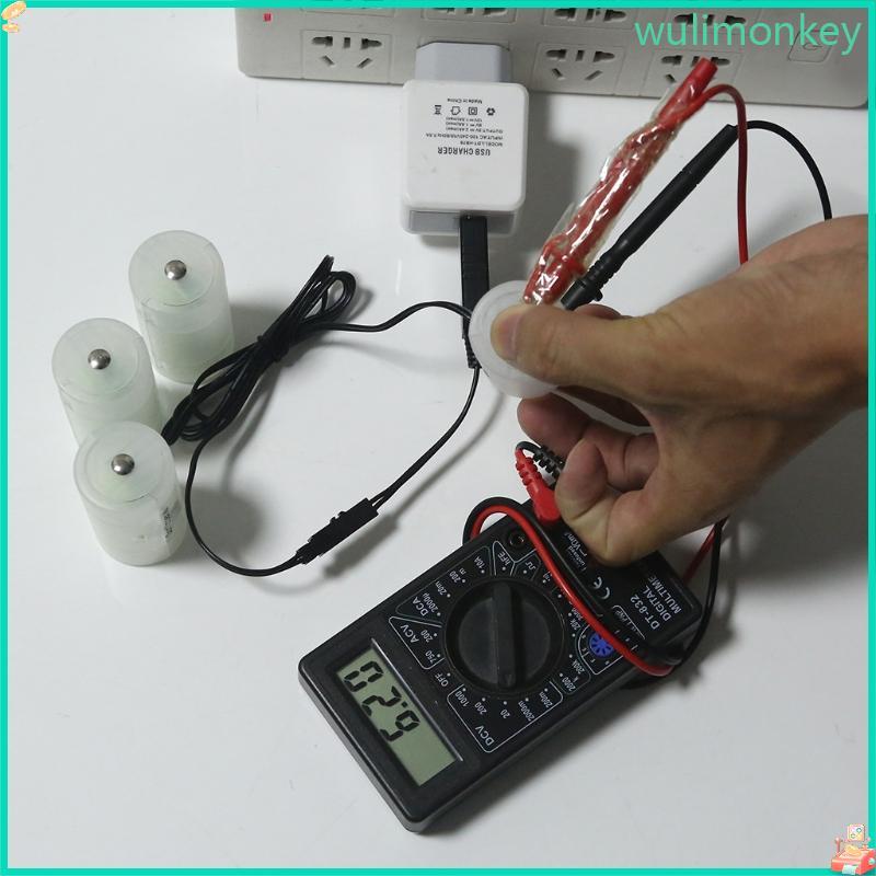 USB to D Alkaline  Eliminator Cable Replace 1-4pcs D Cell 1.5V Batteries
